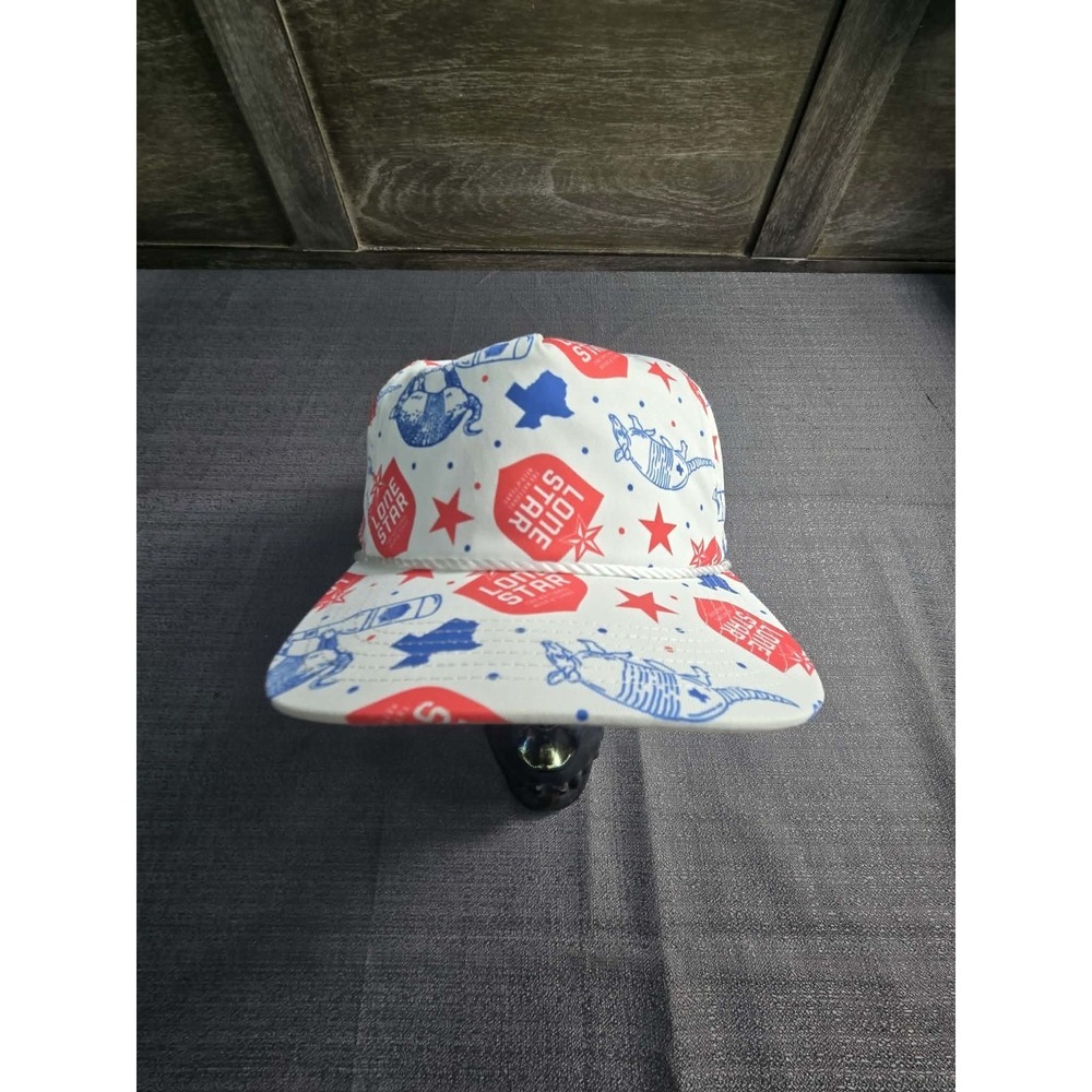Lone Star Beer‎ Texas Snapback Hat All Over Print Adjustable Cap NEW